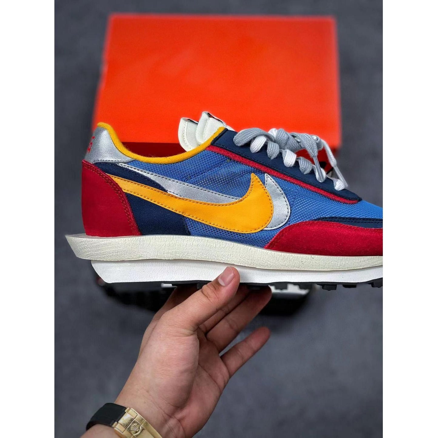 Sacai x LDWaffle 'Varsity Blue'