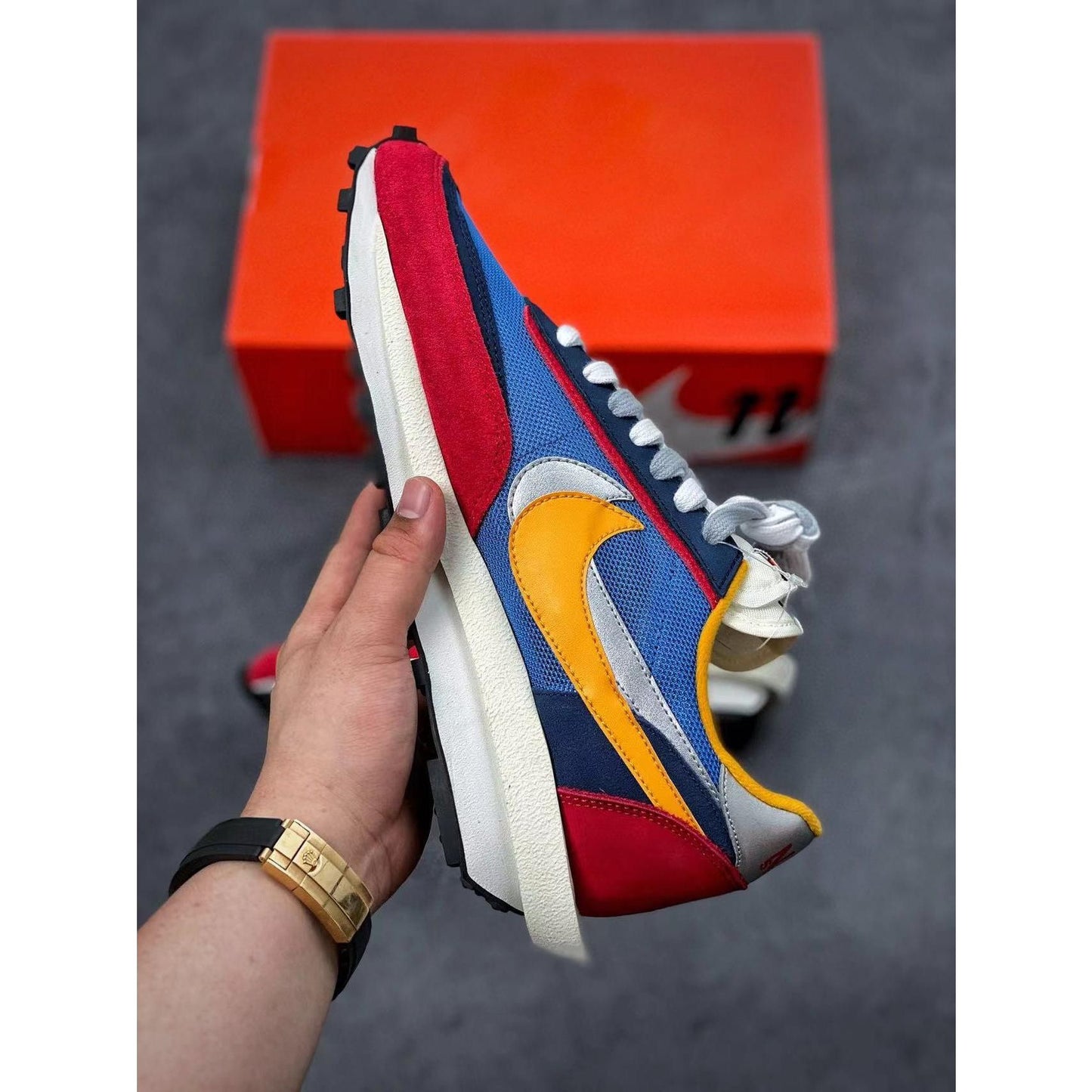 Sacai x LDWaffle 'Varsity Blue'
