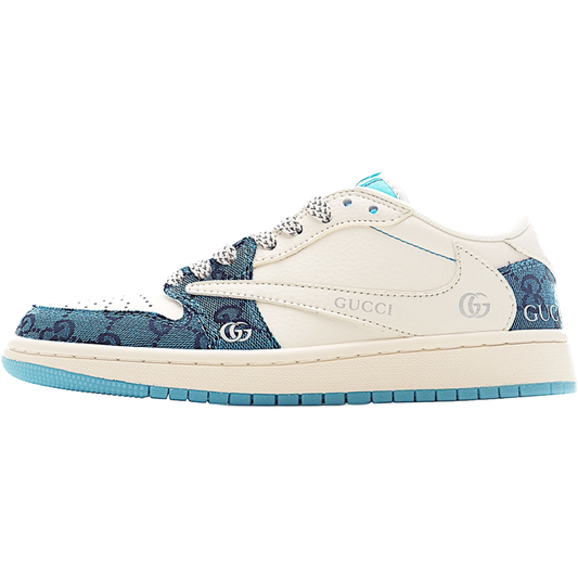 AJ 1 Retro Low x Travis Scott 'Blue Gucci' Customs