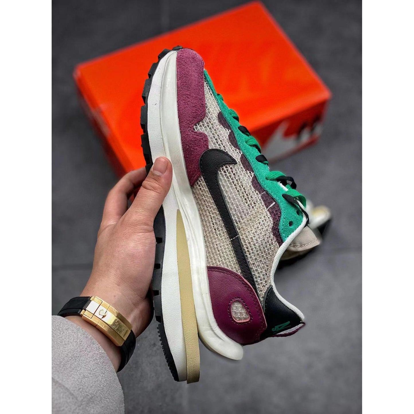 Sacai x VaporWaffle SP 'Villain Red'
