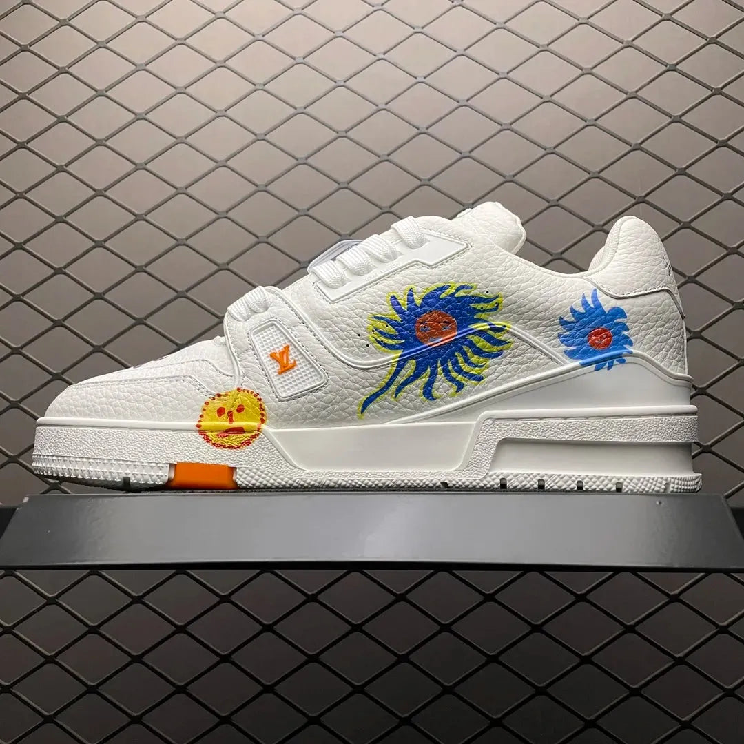 LV Trainer x Yayoi Kusama 'Faces - White'