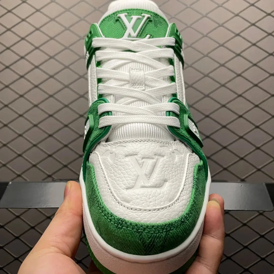 LV Trainer 'Green Monogram Denim'