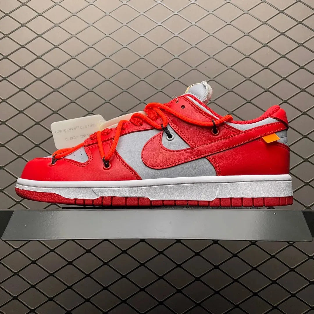 Dunk Low x OW 'University Red'