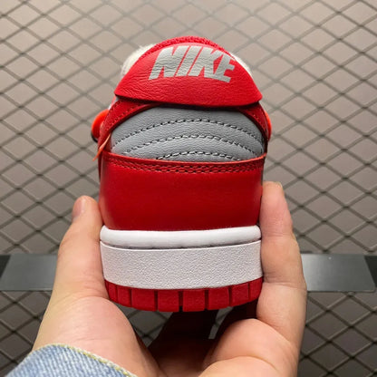 Dunk Low x OW 'University Red'