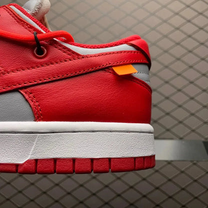 Dunk Low x OW 'University Red'