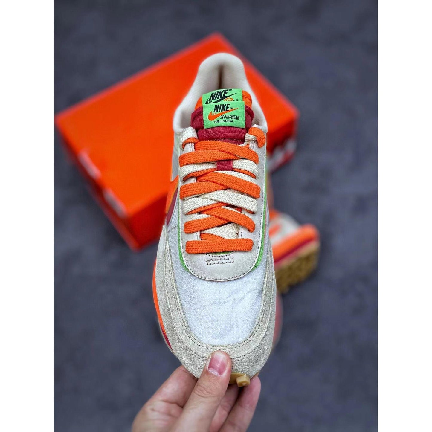 Sacai x LDWaffle x Clot 'Net Orange Blaze'