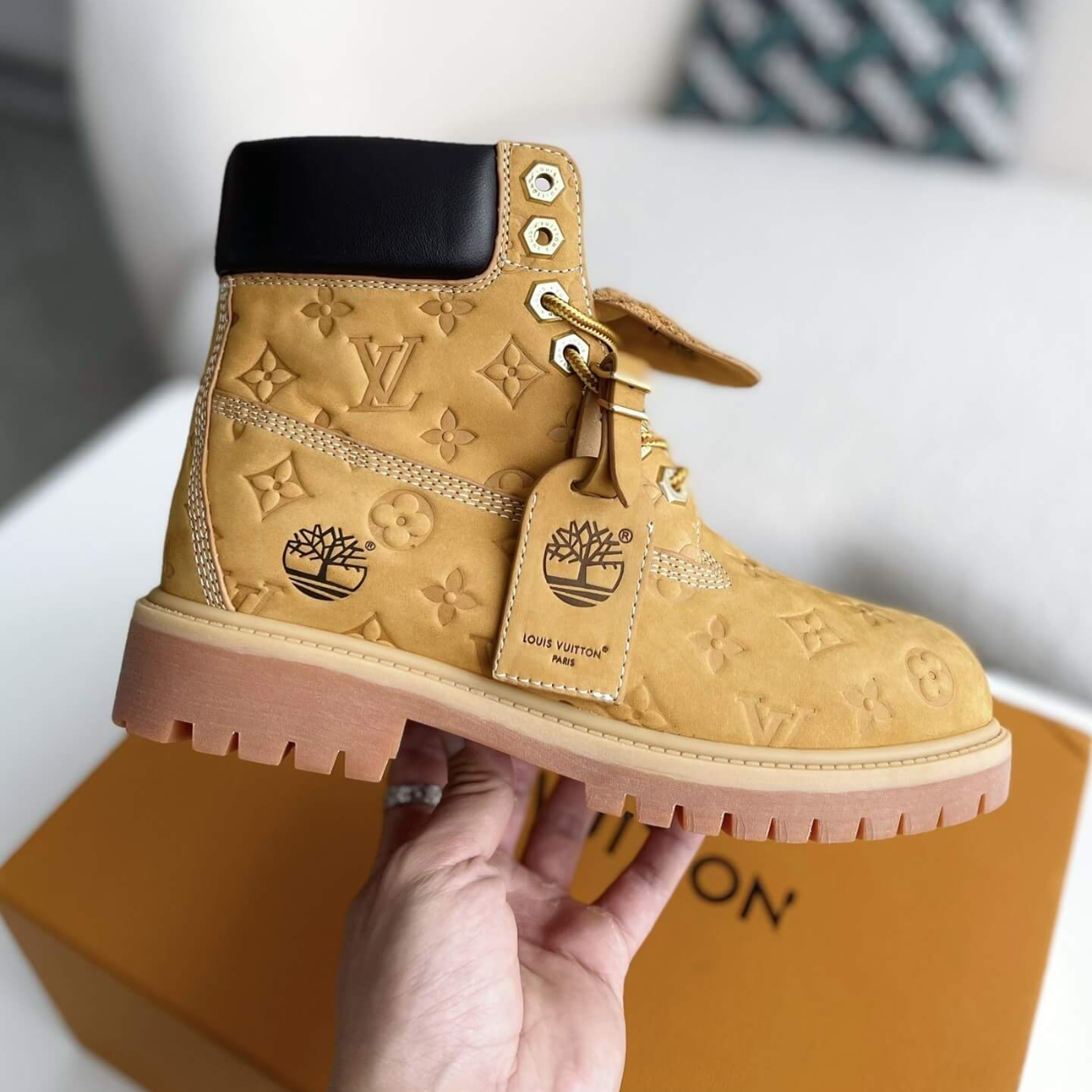 LV x Timberland 'Suede Embossed Monogram'