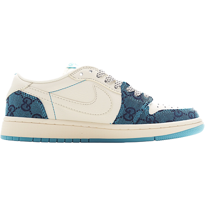 AJ 1 Retro Low x Travis Scott 'Blue Gucci' Customs
