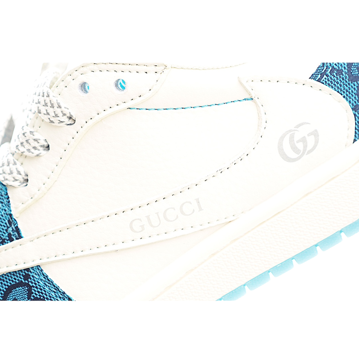 AJ 1 Retro Low x Travis Scott 'Blue Gucci' Customs