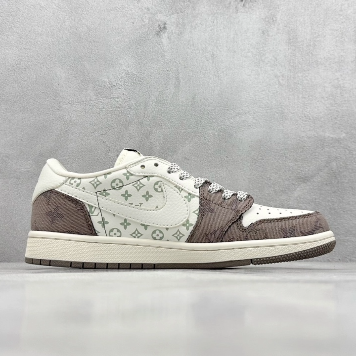 AJ 1 Low x Travis Scott x LV 'Taupe Haze' Customs