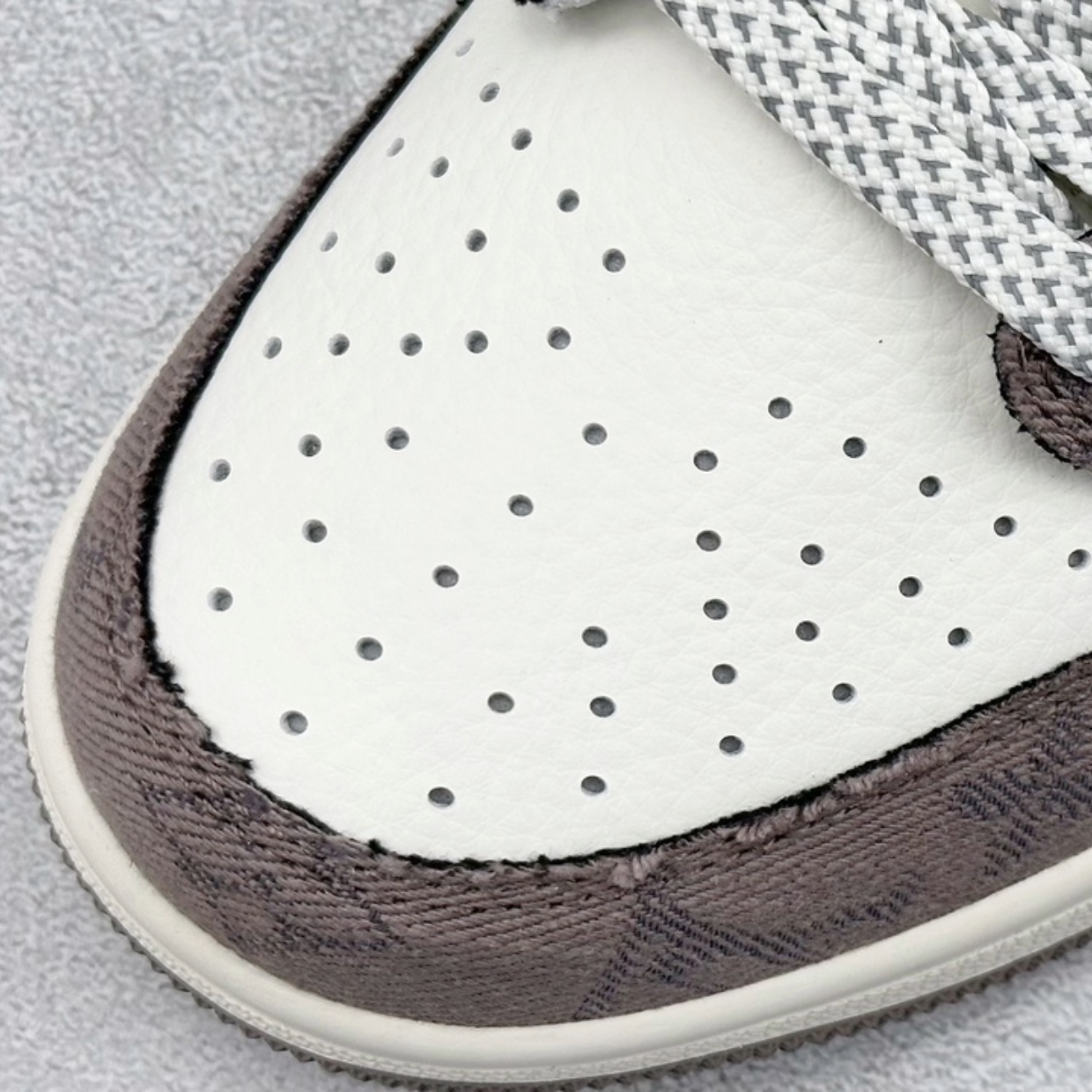 AJ 1 Low x Travis Scott x LV 'Taupe Haze' Customs