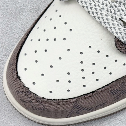 AJ 1 Low x Travis Scott x LV 'Taupe Haze' Customs