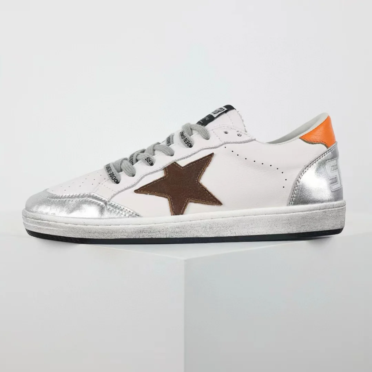 GG 'Ball-Star Brown Star Orange Heel Tab'