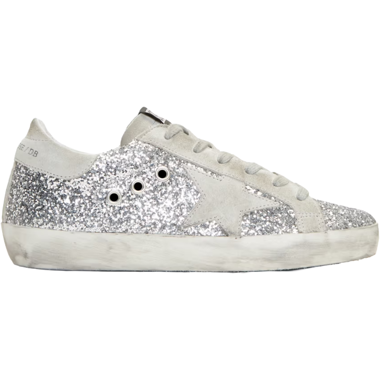 GG 'Ball-Star Suede Star Grey Heel Tab Glitter Base'