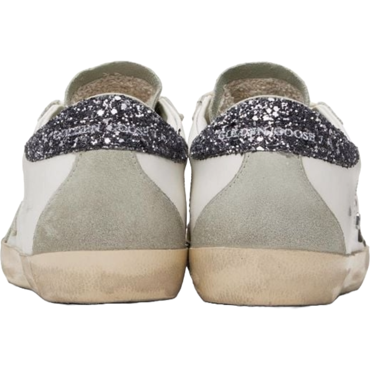 GG 'Super-Star Suede Star Glitter Heel Tab'