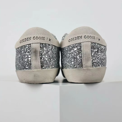 GG 'Ball-Star Suede Star Grey Heel Tab Glitter Base'