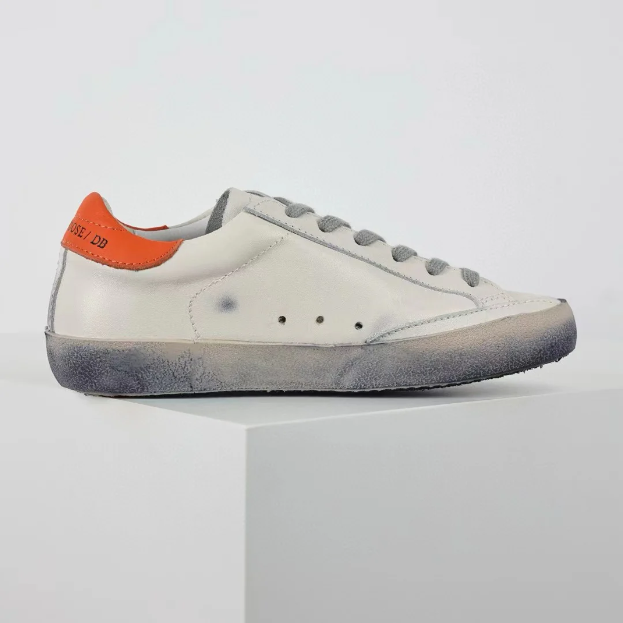 GG 'Ball-Star Suede Star Orange Heel Tab'