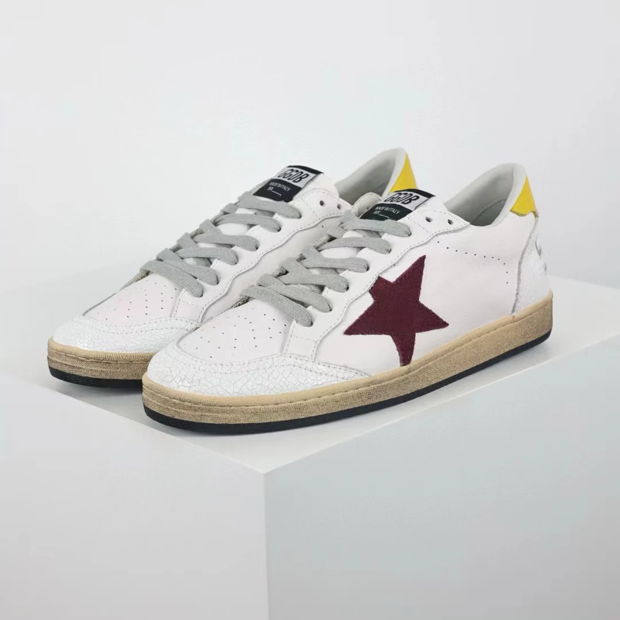 GG 'Ball-Star Red Star Yellow Heel Tab'