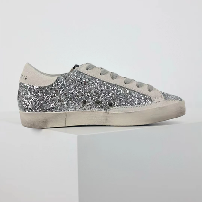 GG 'Ball-Star Suede Star Grey Heel Tab Glitter Base'