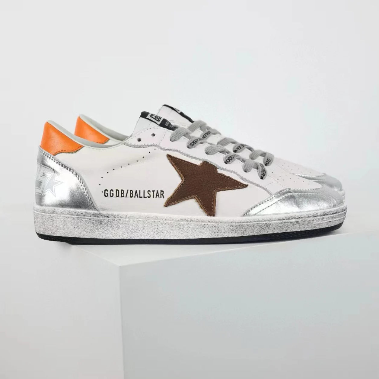 GG 'Ball-Star Brown Star Orange Heel Tab'