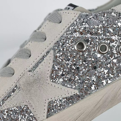 GG 'Ball-Star Suede Star Grey Heel Tab Glitter Base'