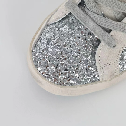 GG 'Ball-Star Suede Star Grey Heel Tab Glitter Base'