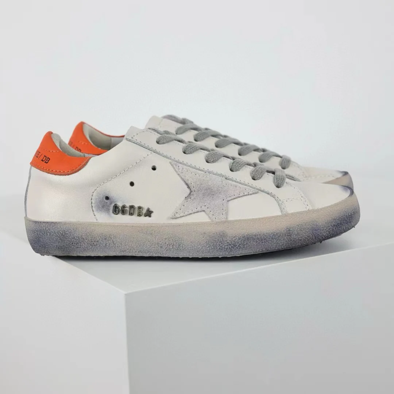 GG 'Ball-Star Suede Star Orange Heel Tab'