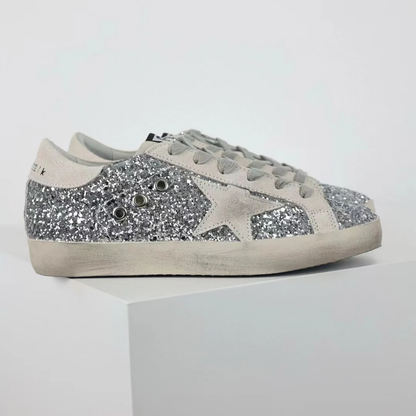 GG 'Ball-Star Suede Star Grey Heel Tab Glitter Base'