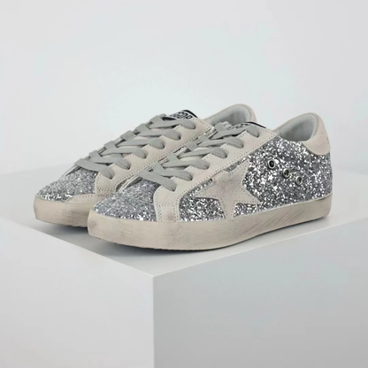 GG 'Ball-Star Suede Star Grey Heel Tab Glitter Base'