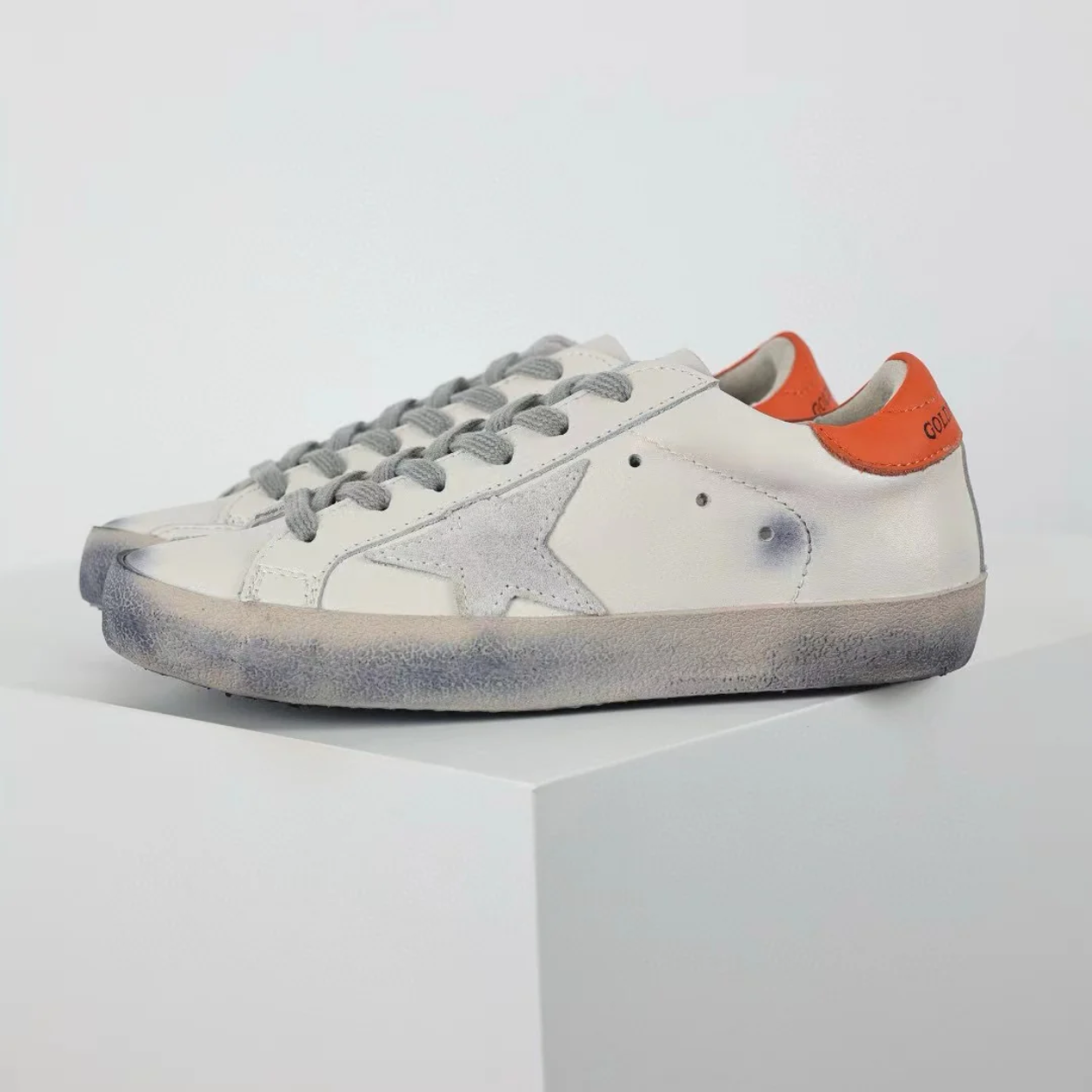 GG 'Ball-Star Suede Star Orange Heel Tab'