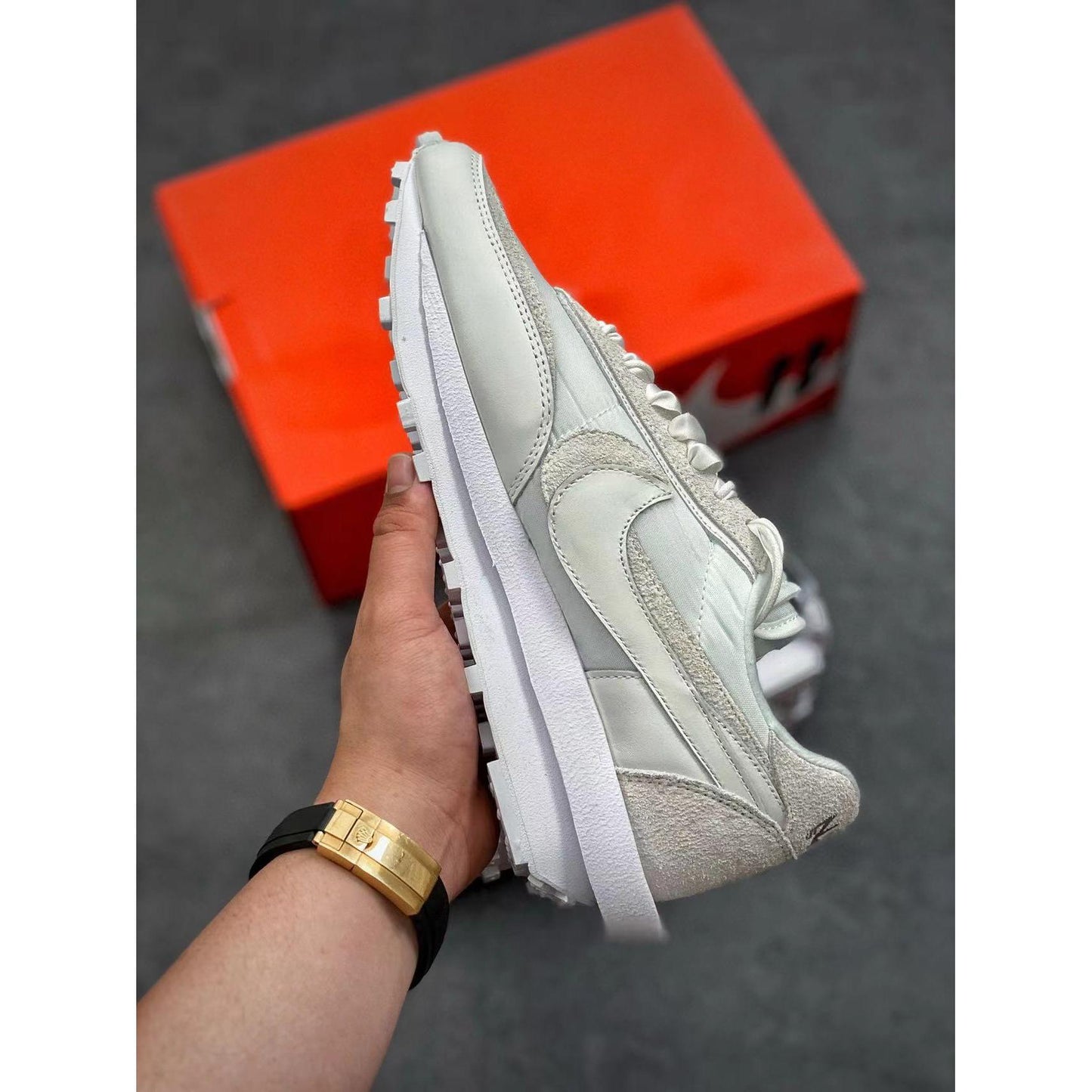 Sacai x LDWaffle 'White Nylon'