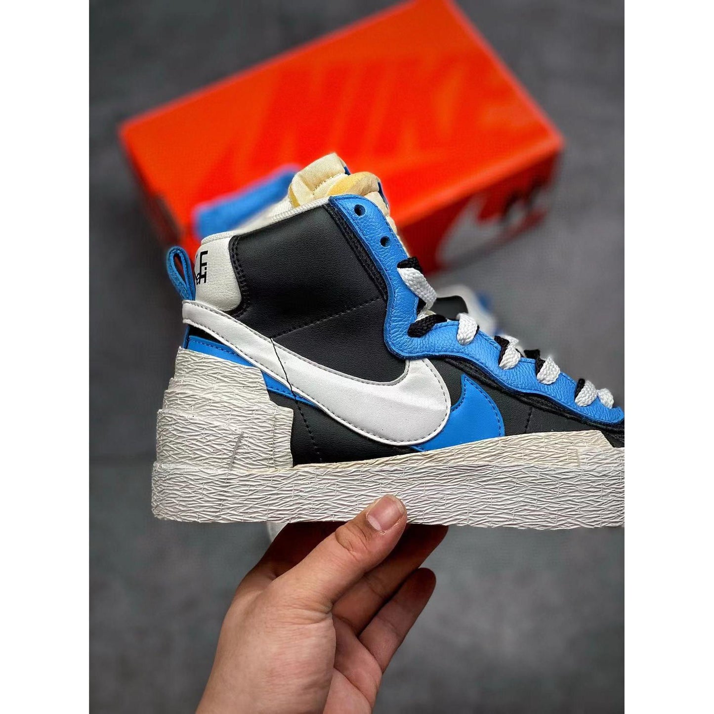 Sacai x Blazer Mid 'Black Blue'