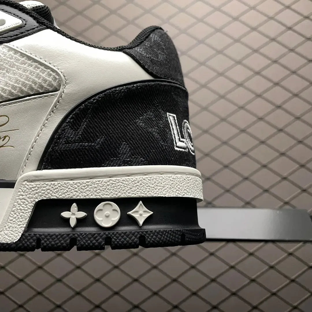 LV Trainer Velcro Strap 'Black Monogram Denim'