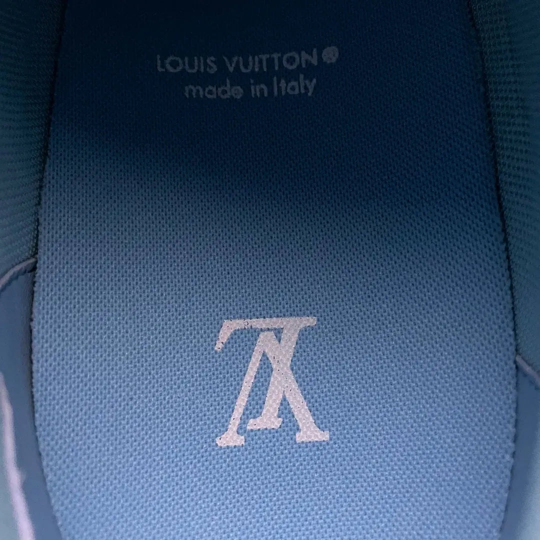 LV Trainer Velcro Strap 'Light Blue Monogram Denim'