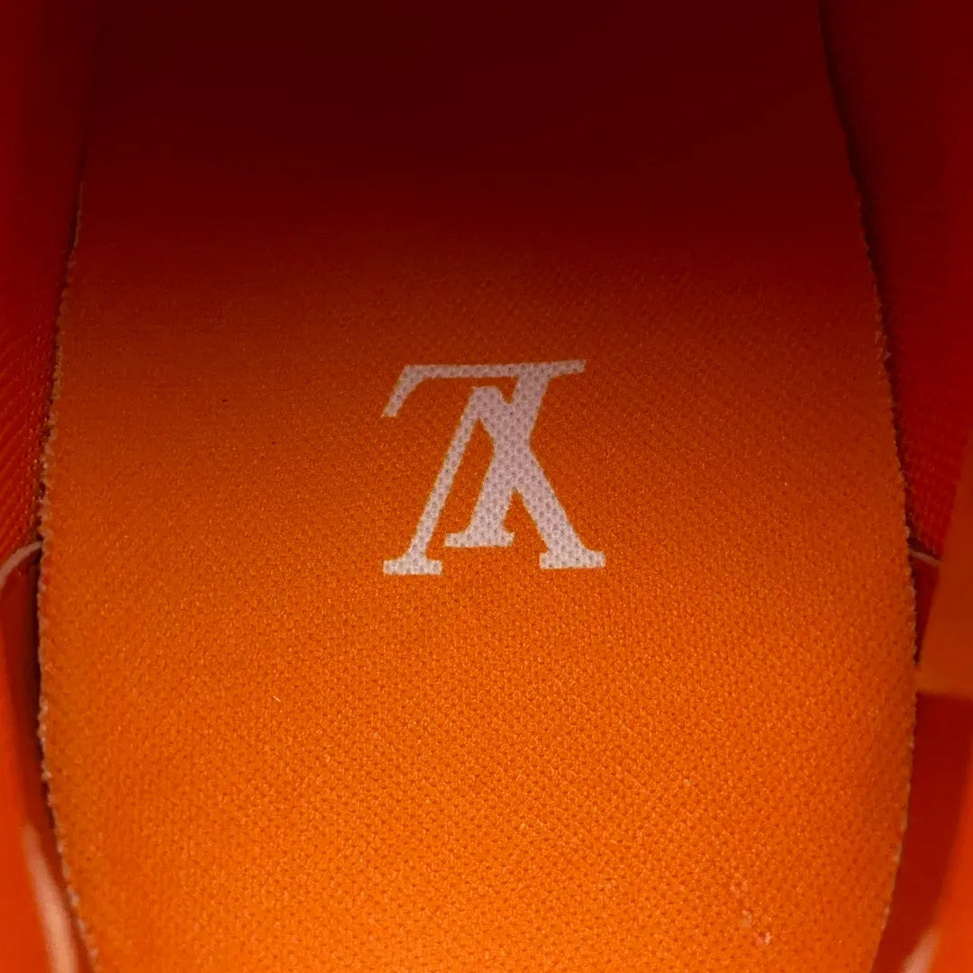 LV Trainer Velcro Strap 'Orange Monogram Denim'