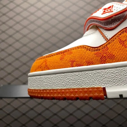 LV Trainer Velcro Strap 'Orange Monogram Denim'