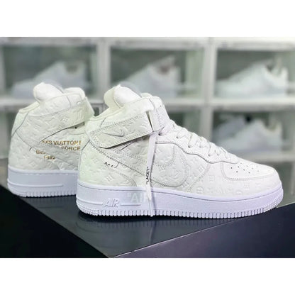 AF 1 Mid x LV 'Triple White'