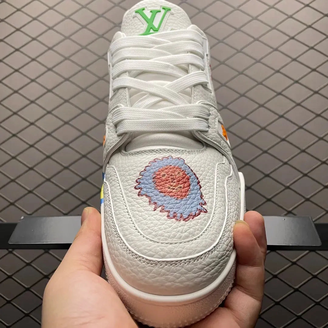 LV Trainer x Yayoi Kusama 'Faces - White'