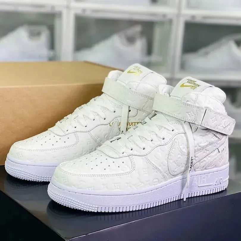 AF 1 Mid x LV 'Triple White'