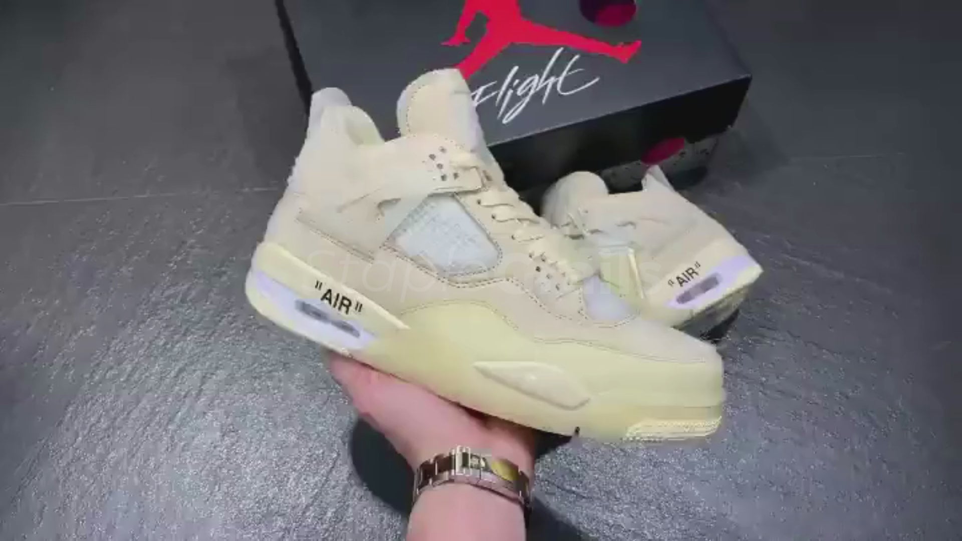 AJ 4 SP x OW Sail The Snkr Scout