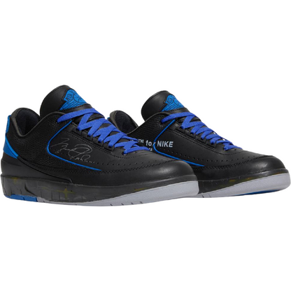 AJ 2 Low x OW 'Black Varsity Royal'