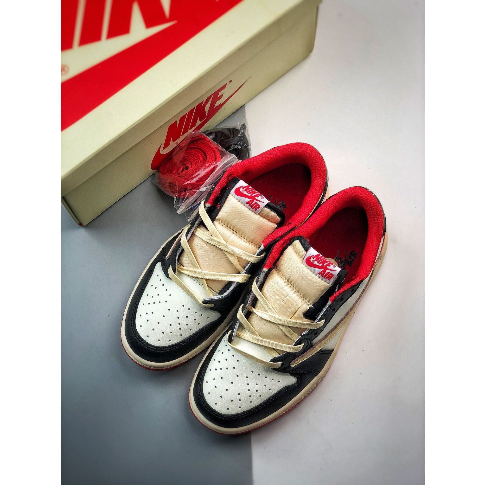 AJ 1 Retro Low x Travis Scott 'Red' Customs - Image 10