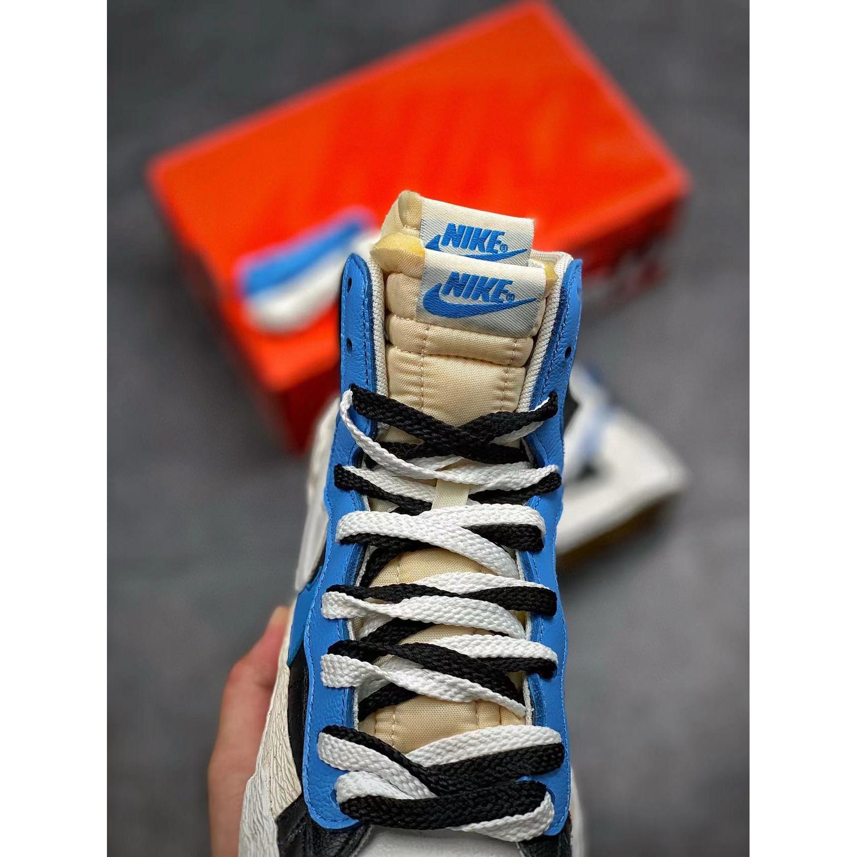 Sacai x Blazer Mid 'Black Blue' - Image 4