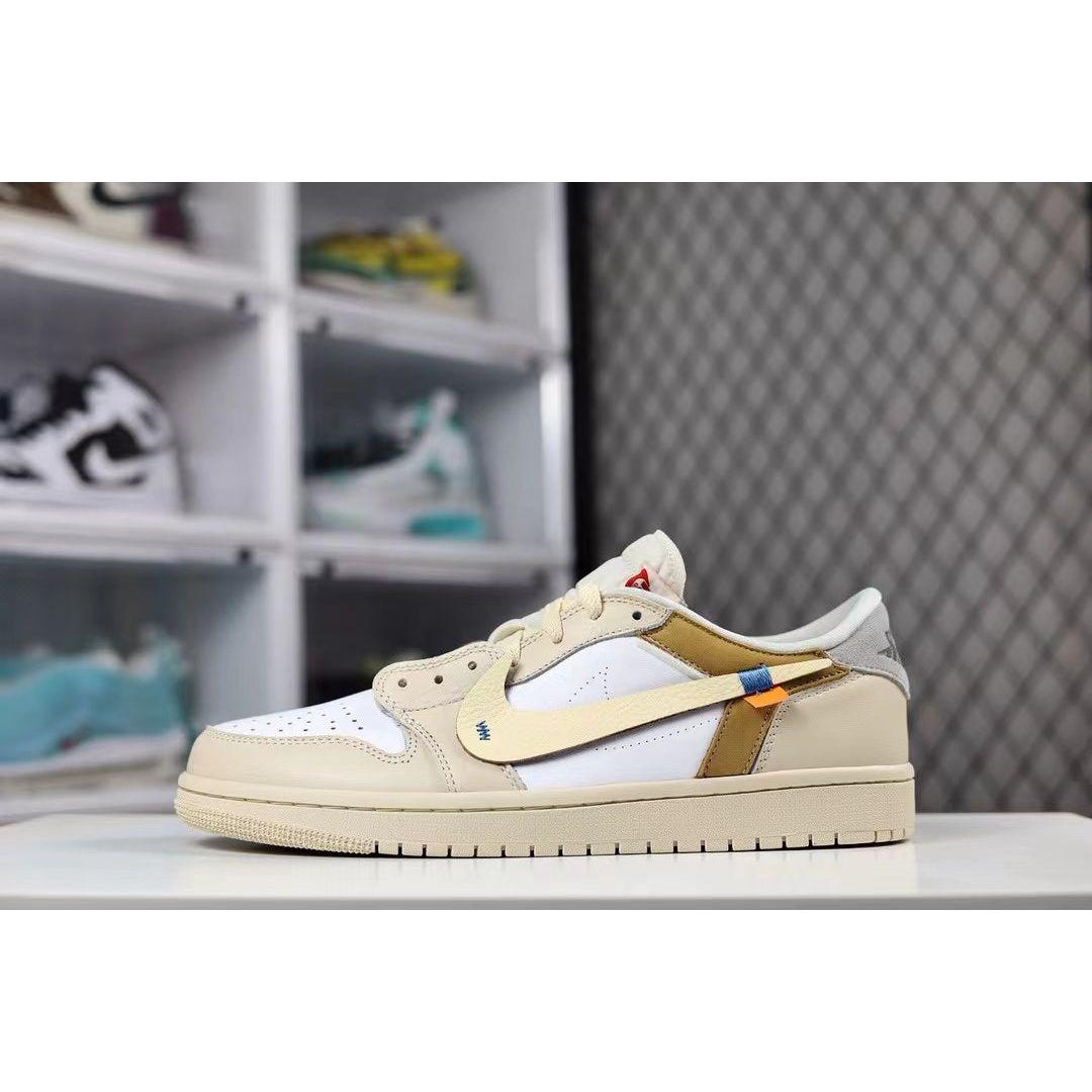 AJ 1 Low x OW 'Beige' Customs - Image 2