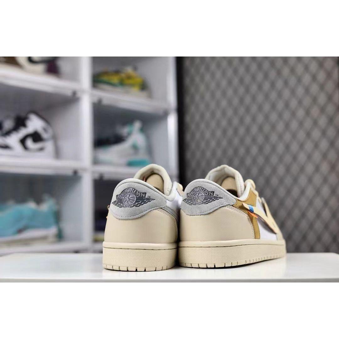 AJ 1 Low x OW 'Beige' Customs - Image 5