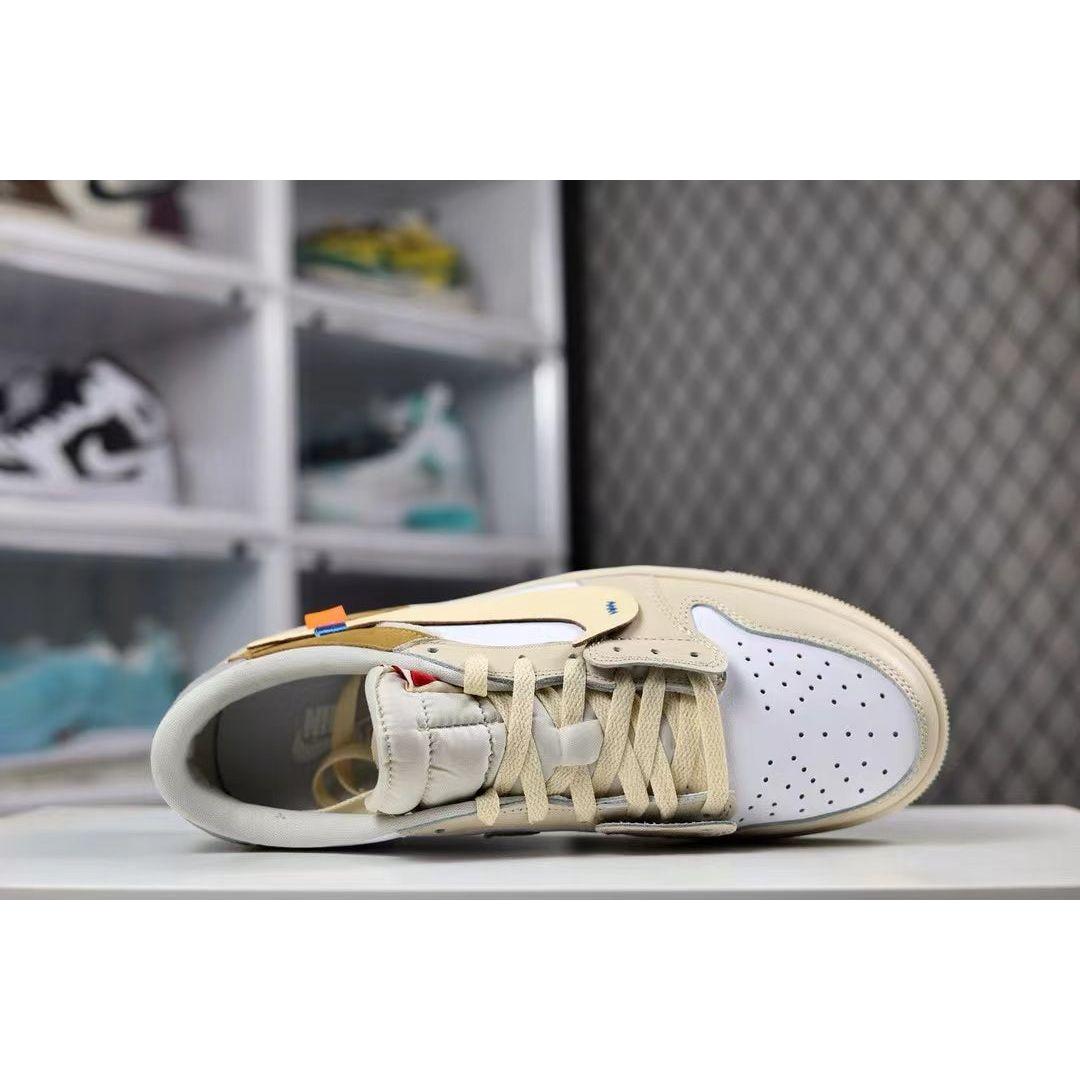 AJ 1 Low x OW 'Beige' Customs - Image 8