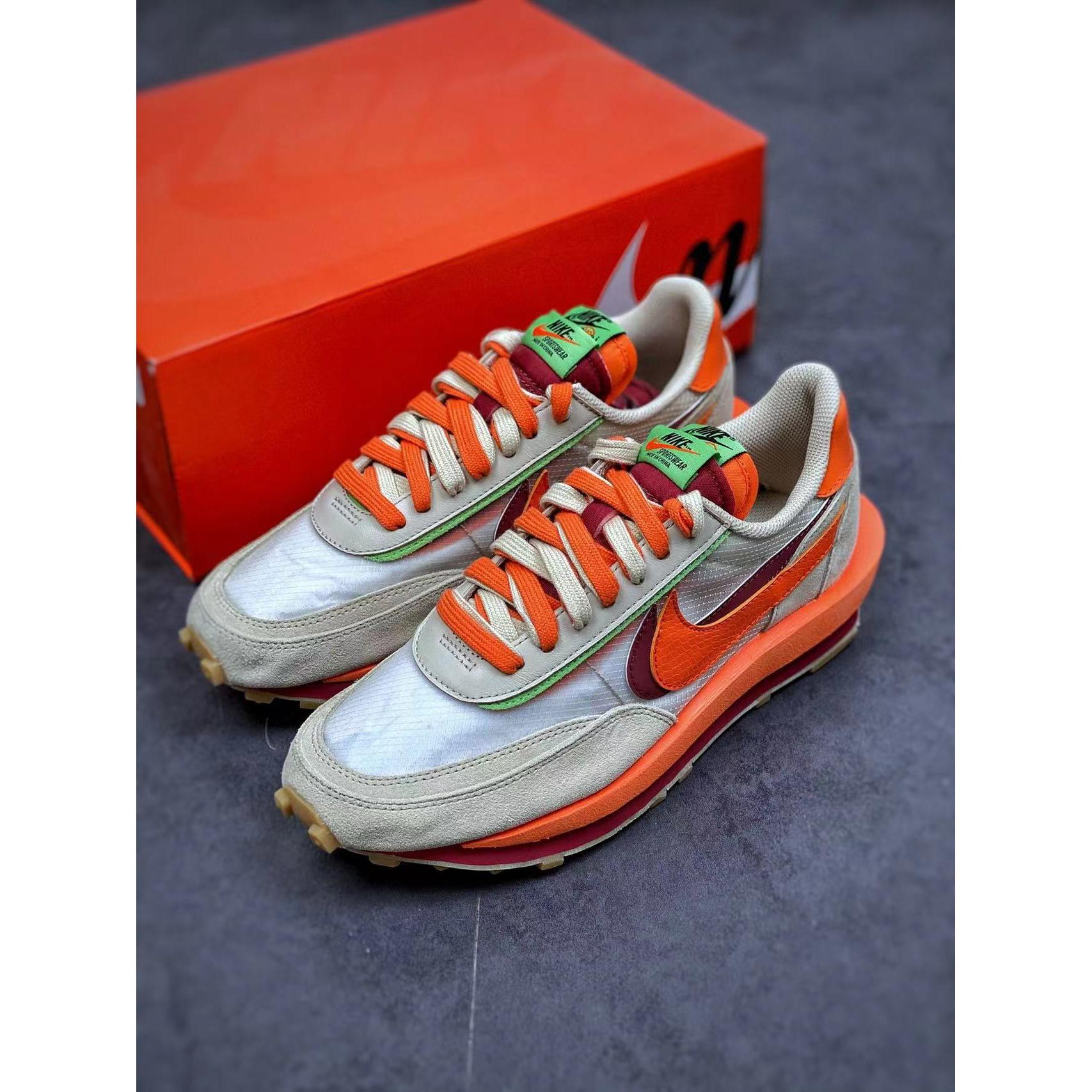 Sacai x LDWaffle x Clot 'Net Orange Blaze' - Image 9