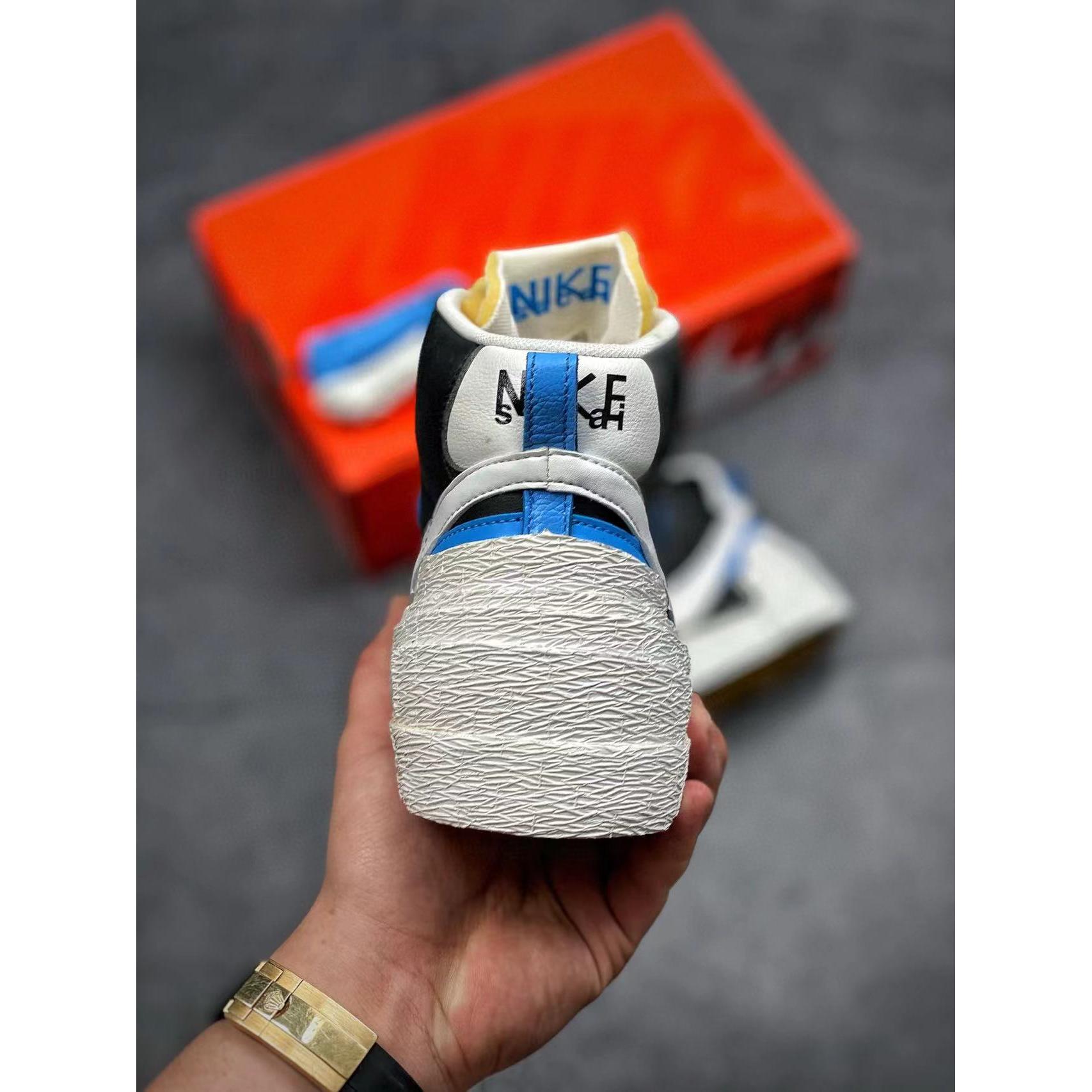 Sacai x Blazer Mid 'Black Blue' - Image 7