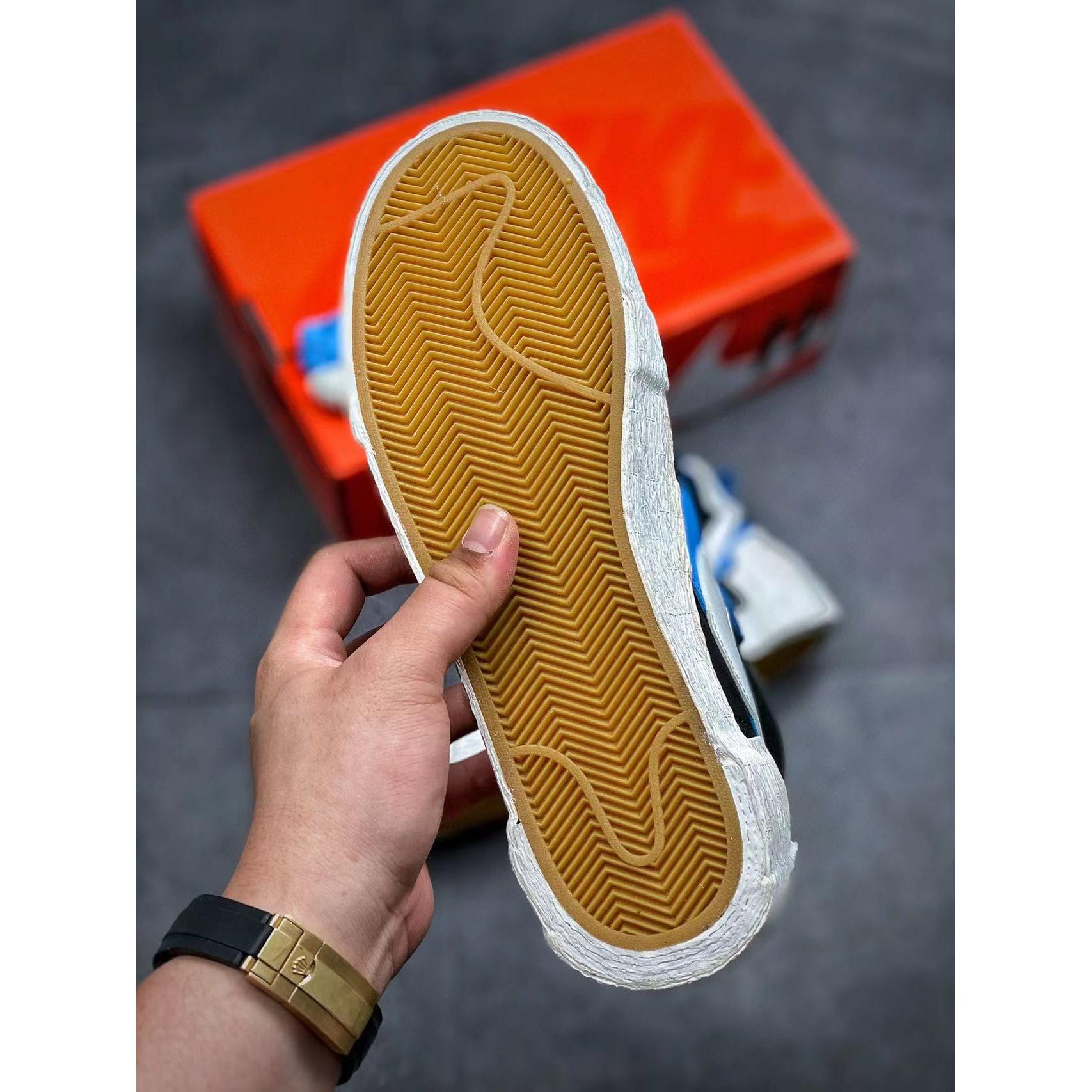 Sacai x Blazer Mid 'Black Blue' - Image 8