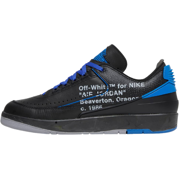 AJ 2 Low x OW 'Black Varsity Royal' - Image 2